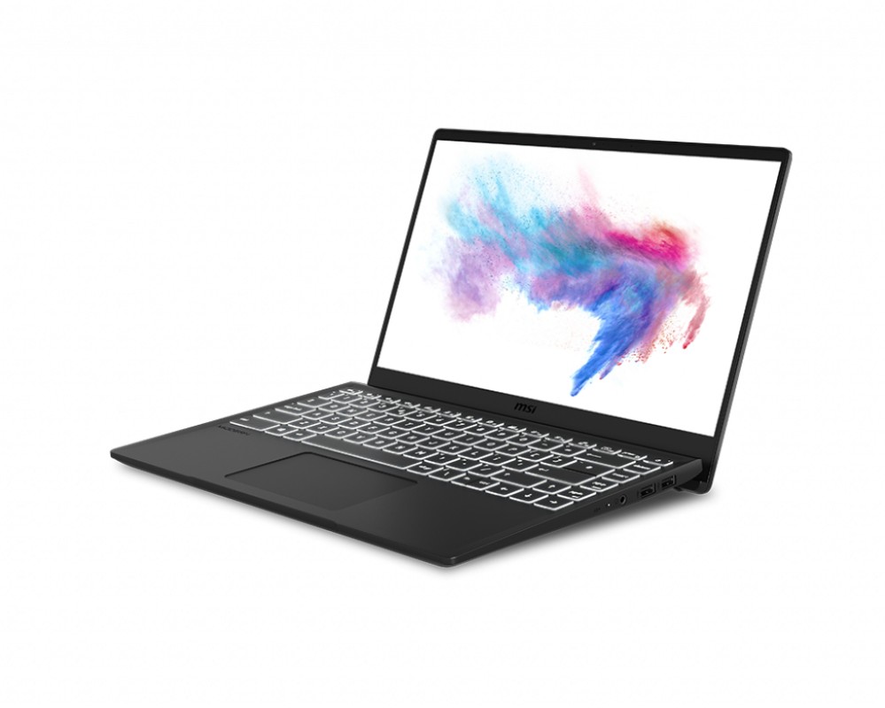 MSI Modern B10MW-491XES Portátil 35,6 cm (14") Full HD Intel Core i7 16GB DDR4-SDRAM 512GB SSD Wi-Fi 5 (802.11ac) Carbono