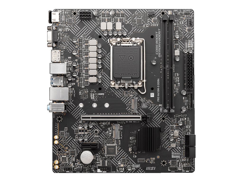 MSI PRO H610M-G DDR4 - placa base - micro ATX - Socket LGA1700 - H610