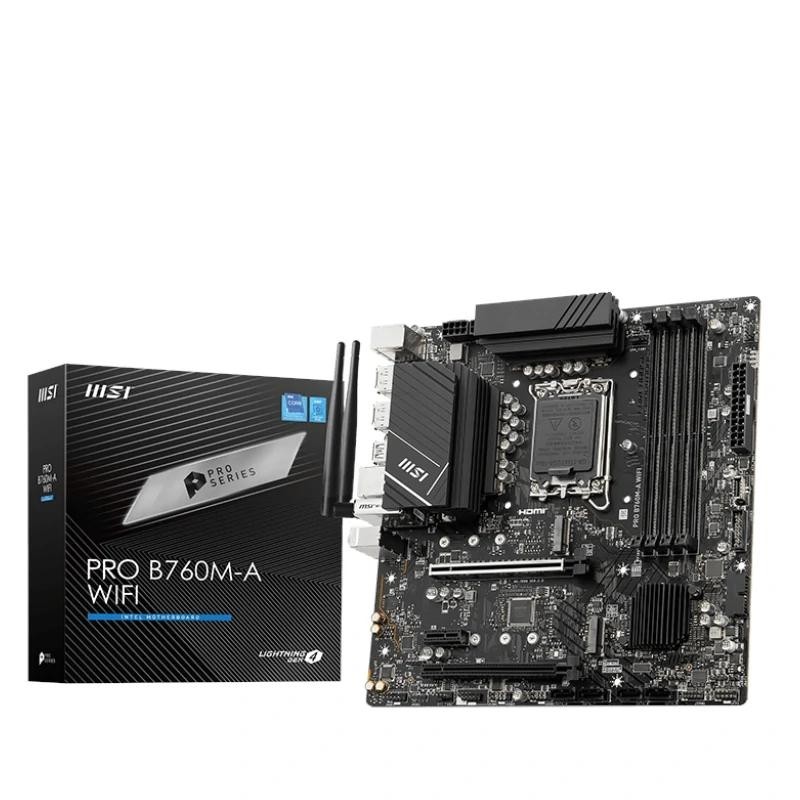 MSI Placa Base PRO B760M-A WIFI  DDR5 ATX LGA1700