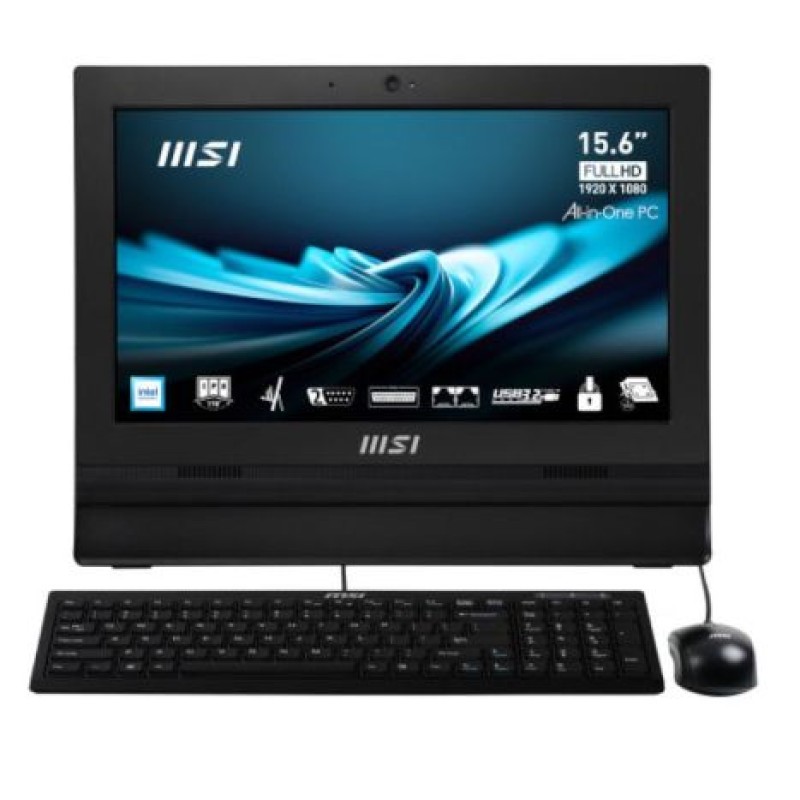 MSI Pro AP162T ADL-042XEU All-in-One PC Intel® N N100 39,6 cm (15.6") 1920 x 1080 Pixeles Pantalla táctil PC todo en uno 8GB DDR4-SDRAM 256GB SSD