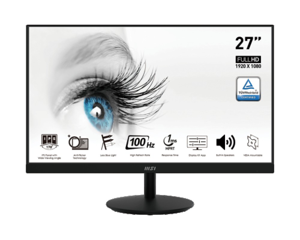 MSI Pro MP271A pantalla para PC 68,6 cm (27") 1920 x 1080 Pixeles Full HD Negro