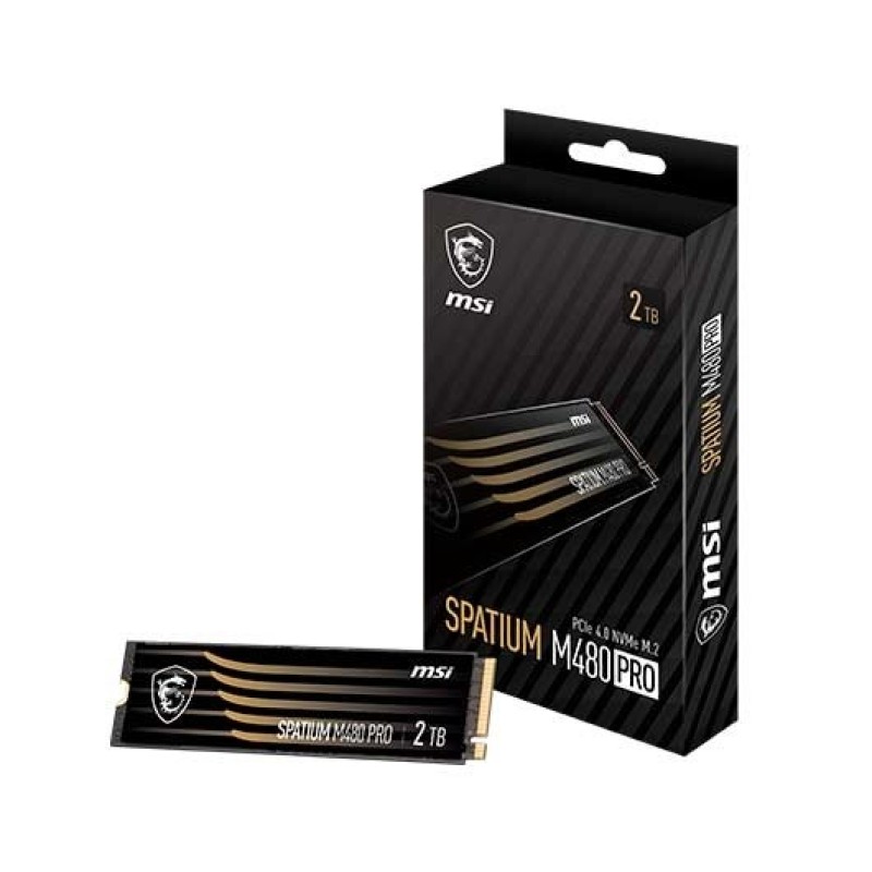 MSI Spatium M480 PRO PCIE 4.0 NVME M.2 2TB unidad de estado sólido PCI Express 4.0 3D NAND