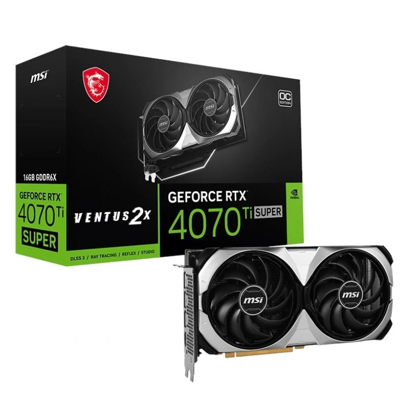 MSI VENTUS GeForce RTX 4070 Ti SUPER 16G 2X OC NVIDIA 16GB GDDR6X
