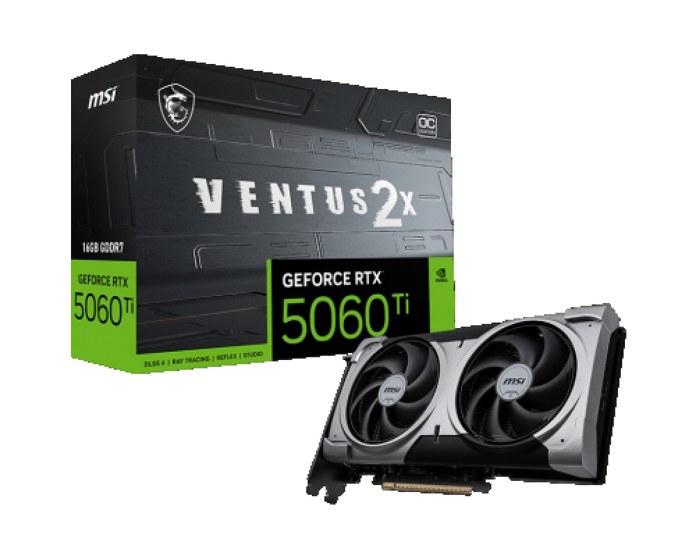 MSI VENTUS GeForce RTX 5060 TI 16G 2X OC PLUS NVIDIA 16GB GDDR7