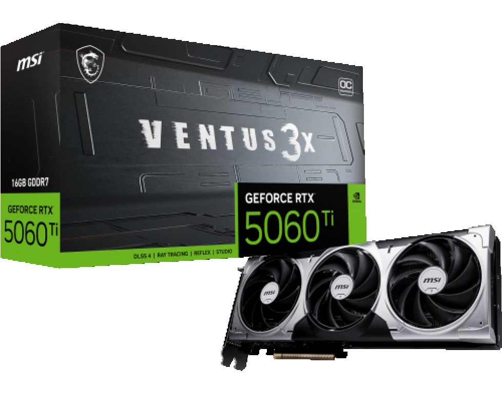 MSI VENTUS GeForce RTX 5060 TI 16G 3X OC NVIDIA 16GB GDDR7