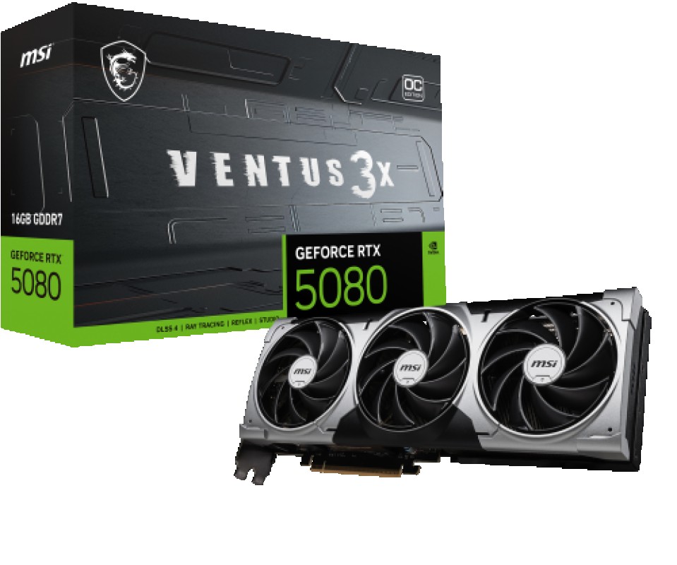 MSI VENTUS GeForce RTX5080 16G 3X OC NVIDIA GeForce RTX 5080 16GB GDDR7