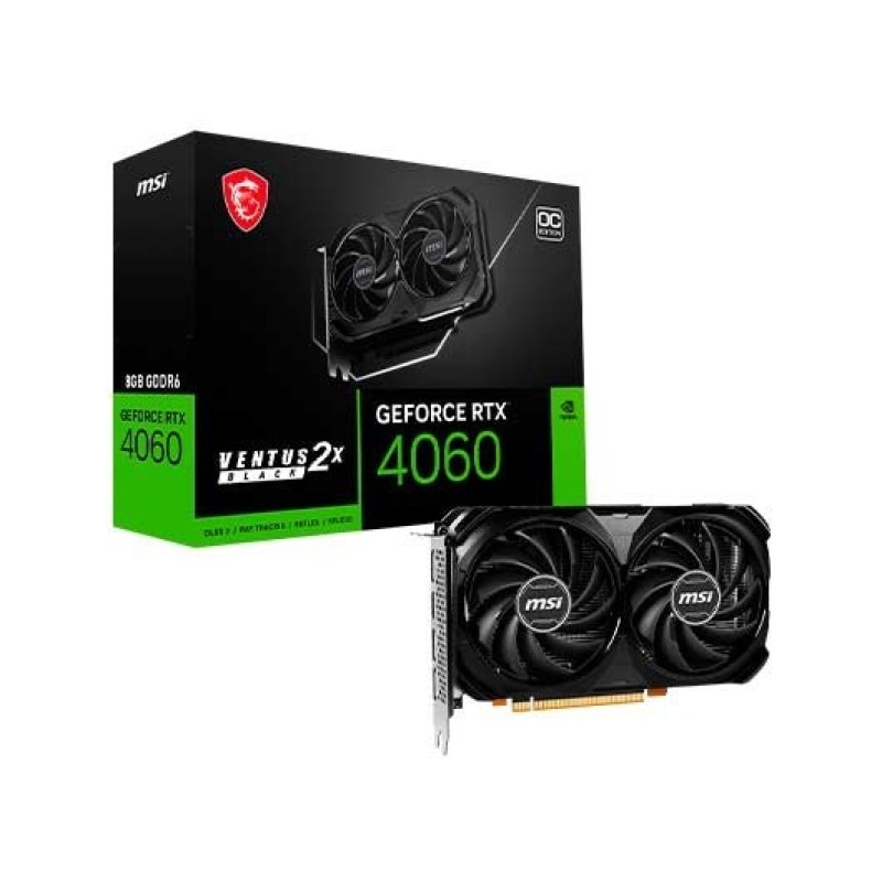 MSI VGA NVIDIA RTX 4060 VENTUS 2X BLACK 8G OC