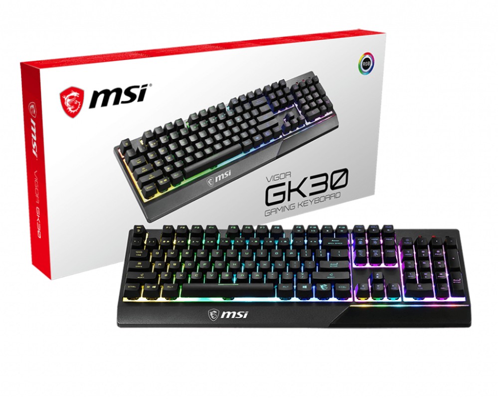 MSI Vigor GK30 teclado Juego USB QWERTY Español Negro