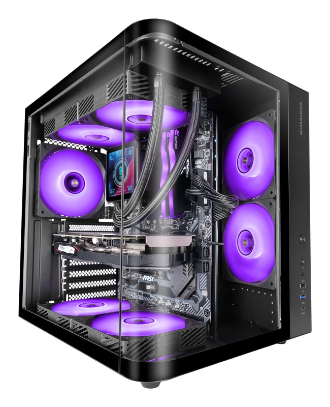 Mars Gaming MC-CURV Midi Tower Negro
