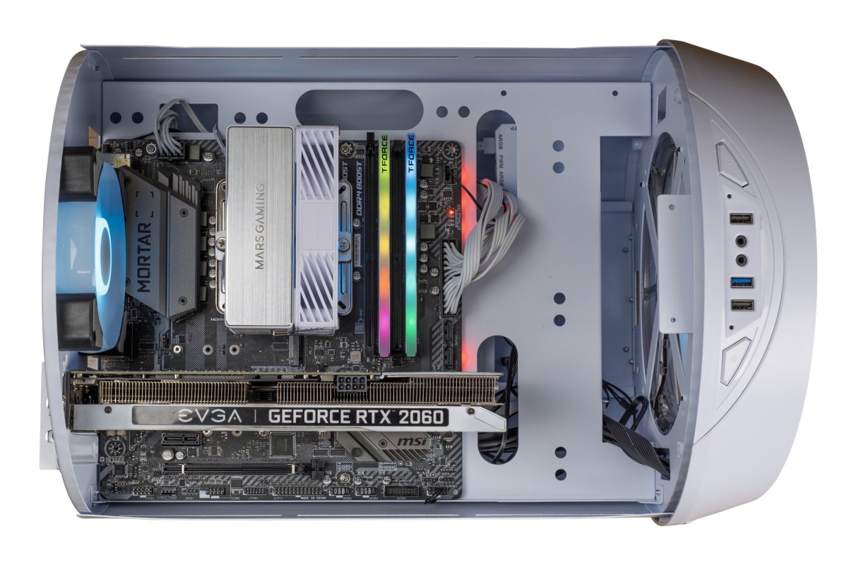 Mars Gaming MC-CYLONW Mini Tower Blanco