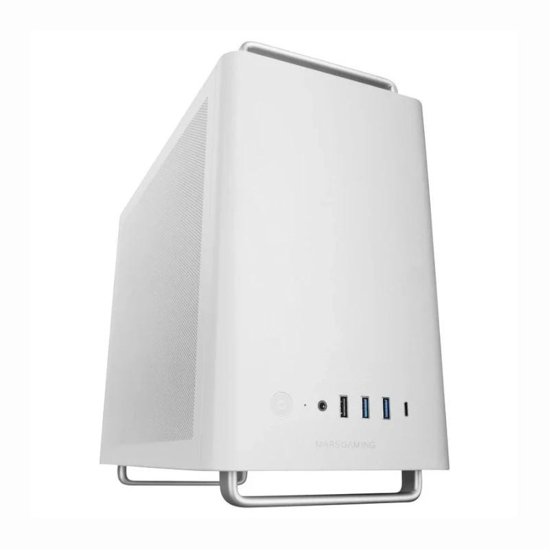 Mars Gaming MC-ELITE, Caja PC Micro-ATX Metálica de Alto Rendimiento, Diseño Mesh Lateral y Superior, 3X Ventiladores FDB, Minitorre PC con Pies y A