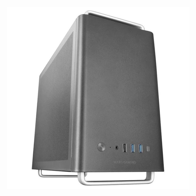 Mars Gaming MC-ELITE, Caja PC Micro-ATX Metálica de Alto Rendimiento, Diseño Mesh Lateral y Superior, 3x Ventiladores FDB, Minitorre PC con Pies y A