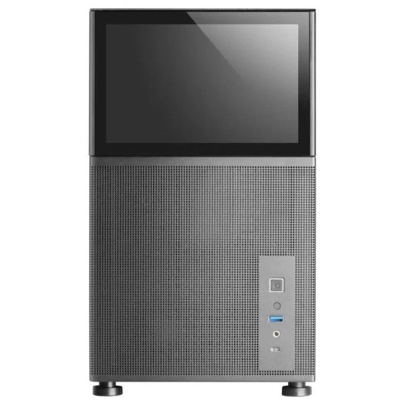 Mars Gaming MC-LCD, Caja PC Compacta Micro-ATX, Pantalla LCD IPS 8", Rejilla Mesh Lateral, Superior y Frontal, Ventana Lateral Cristal Templado, Minit