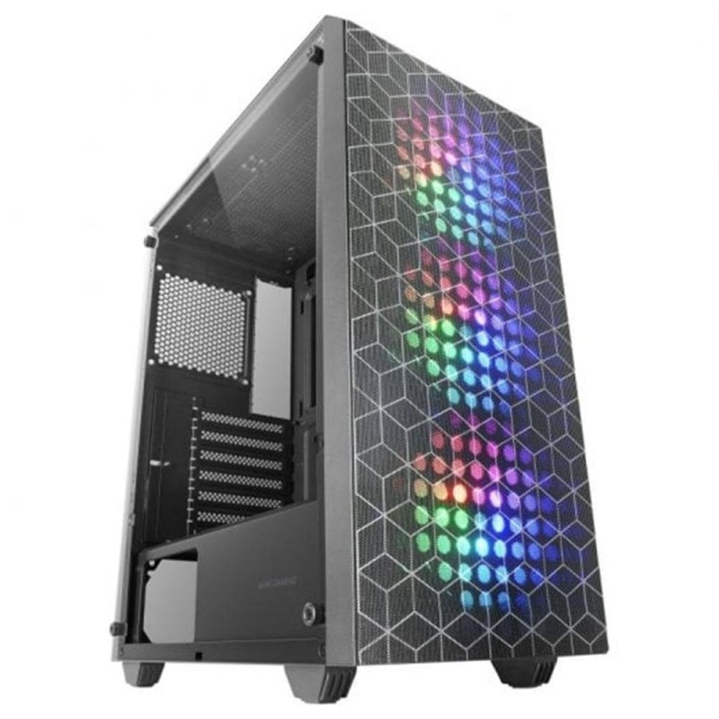 Mars Gaming MC-MAG, Caja Gaming ATX, Ventana Lateral Completa Cristal Templado, Doble Rejilla Magnética Antipolvo Frontal + Superior, 3x Ventiladores