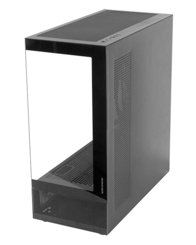 Mars Gaming MC-SET, Caja PC ATX, Panel Lateral y Frontal Continuo Cristal Templado, Diseño Inferior con Tecnología AirTech Mesh, Semitorre Gaming Do
