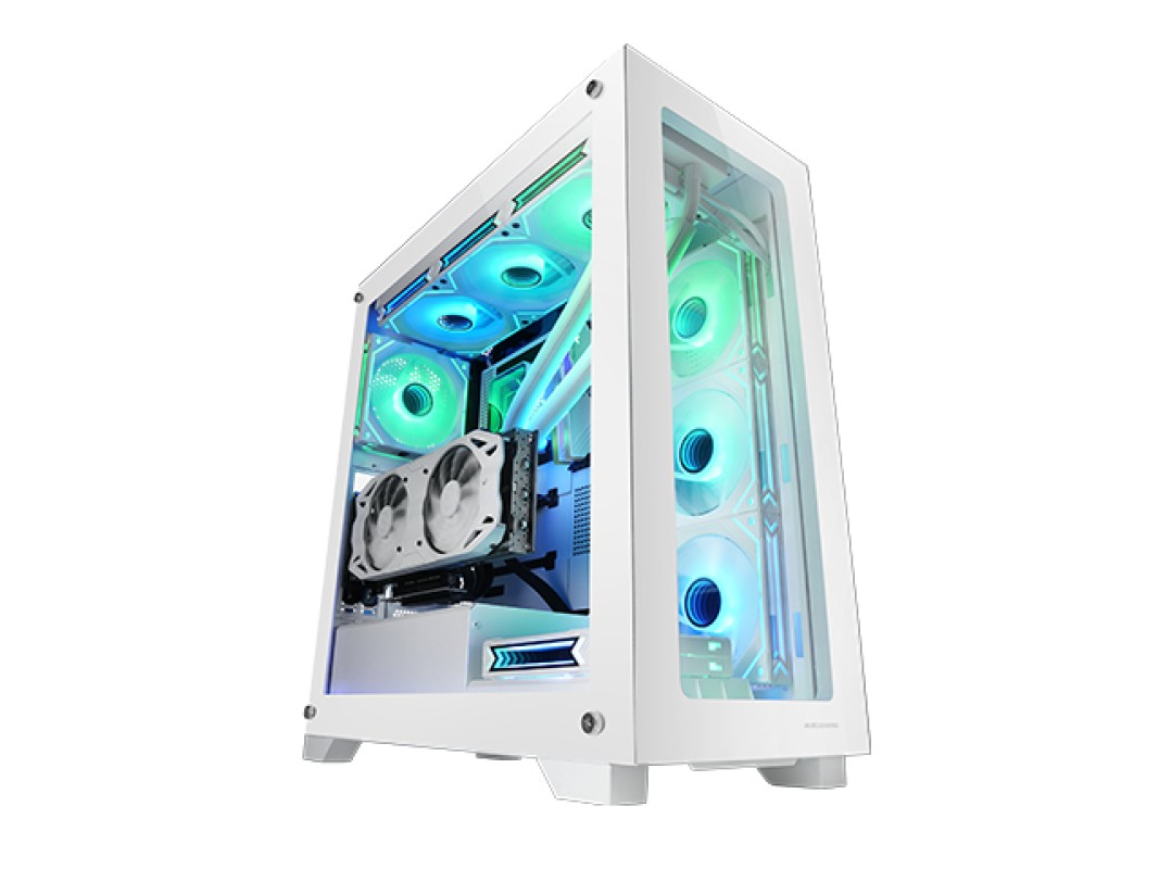 Mars Gaming MC-XP, Caja Custom E-ATX, Doble Ventana Cristal Templado, Soporte Refrigeración Líquida Completo, Torre Gaming XXL, PCIs Verticales, USB