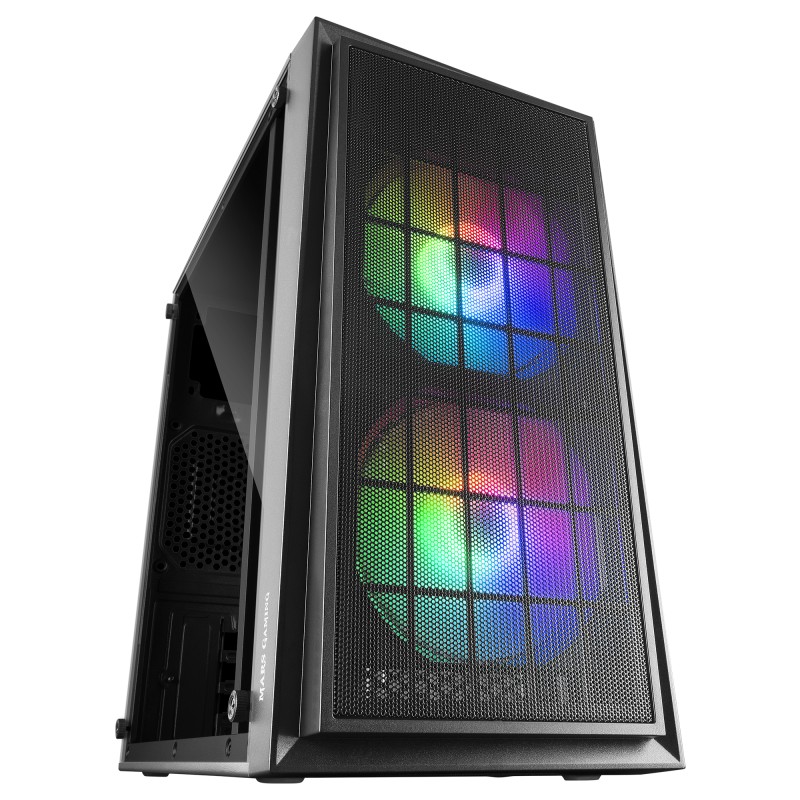 Mars Gaming MCDUO carcasa de ordenador Mini Tower Negro