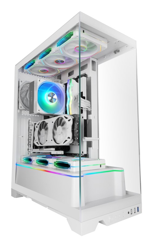 Mars Gaming MCPRISMAW carcasa de ordenador Midi Tower Blanco