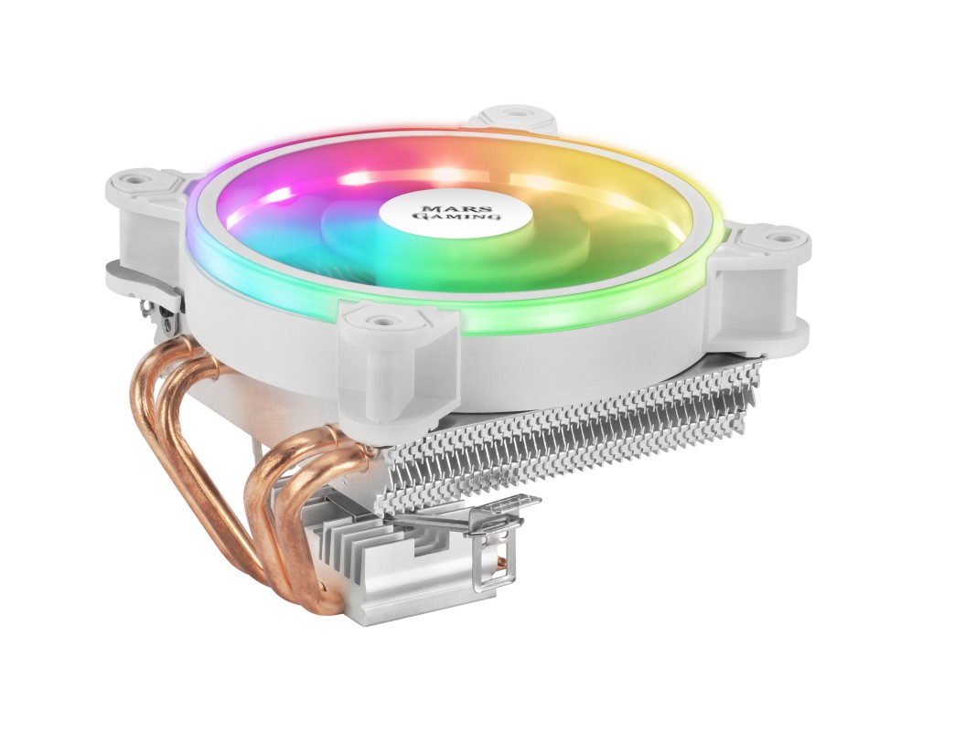 Mars Gaming MCPU220W computer cooling system Procesador Enfriador 12 cm Blanco 1 pieza(s)