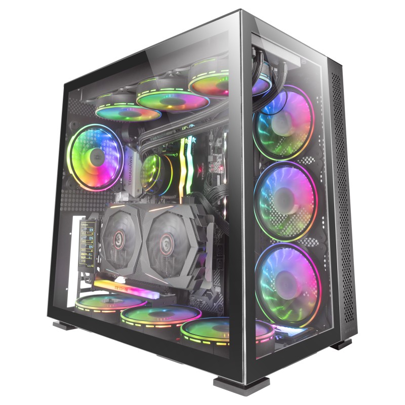 Mars Gaming MCV2 Negro Caja Gaming ATX Premium XXL Doble Ventana Cristal Templado Estructura Modular Doble Cámara