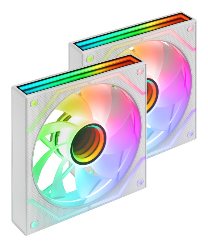 Mars Gaming MF3DPROX2RW sistema de refrigeración para ordenador Carcasa del ordenador Ventilador 12 cm Blanco