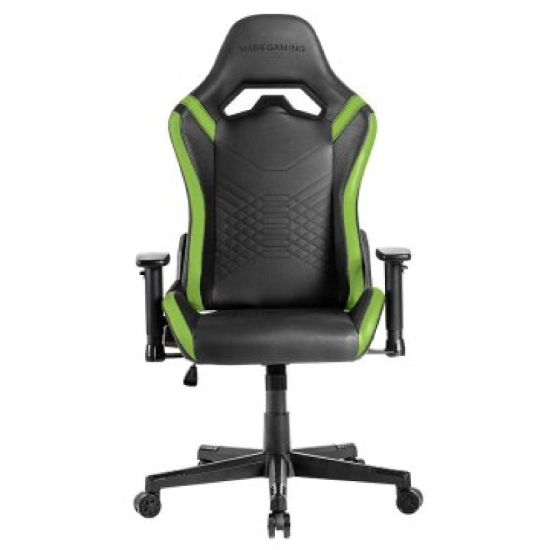 Mars Gaming MGC-PRO, Silla Gaming Profesional, Acabado Cuero PU, Reposabrazos 2D y Respaldo Reclinable 135°, Cojines Lumbar y Cervical Soft-Touch, Ru