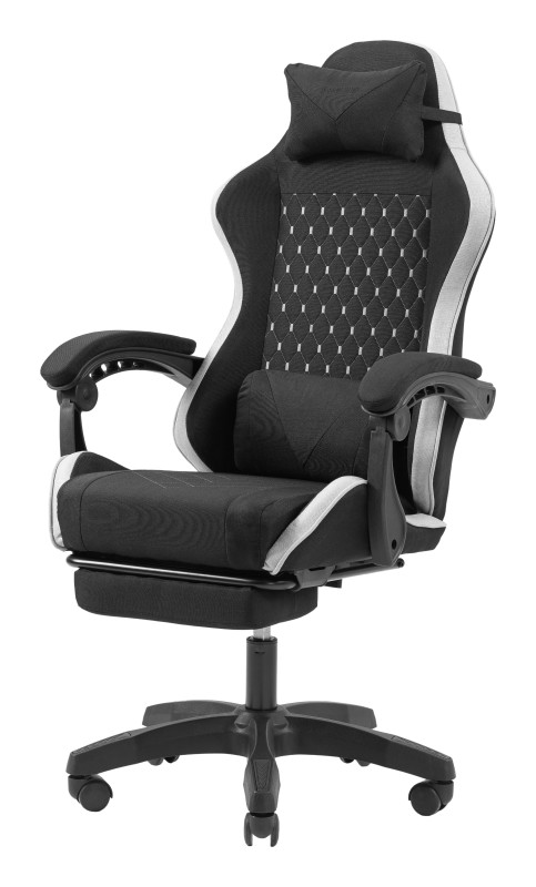 Mars Gaming MGC-X Fabric Silla para videojuegos de PC Asiento acolchado Negro, Blanco
