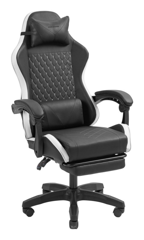 Mars Gaming MGC-X Silla para videojuegos de PC Asiento acolchado Negro, Blanco