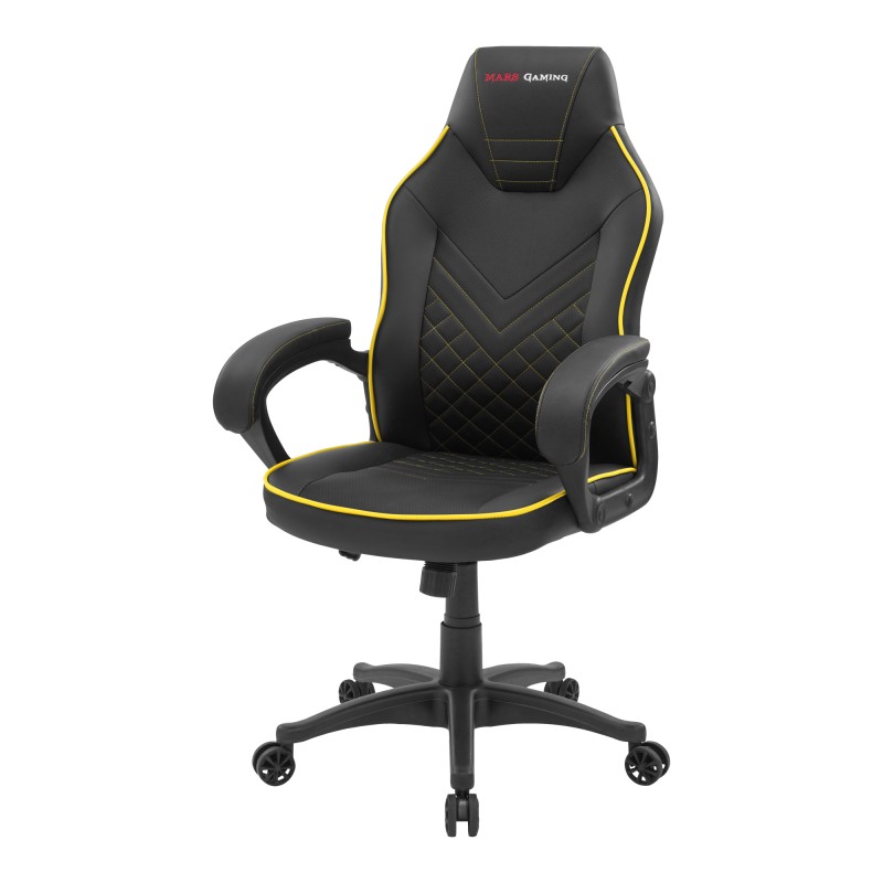 Mars Gaming MGCX ONE Silla para videojuegos universal Asiento acolchado Negro, Amarillo