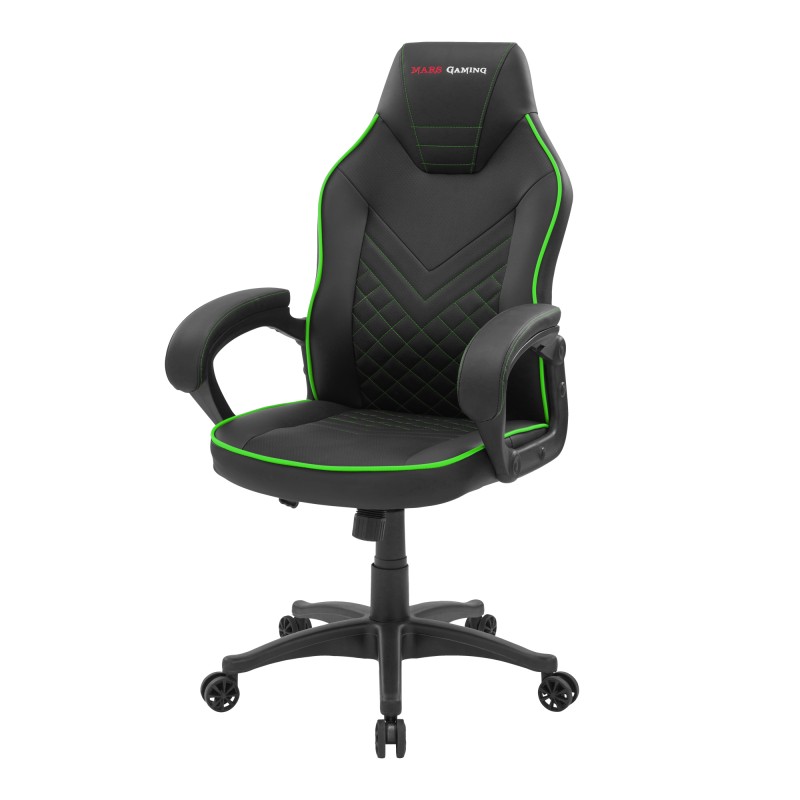 Mars Gaming MGCX ONE Silla para videojuegos universal Asiento acolchado Negro, Verde