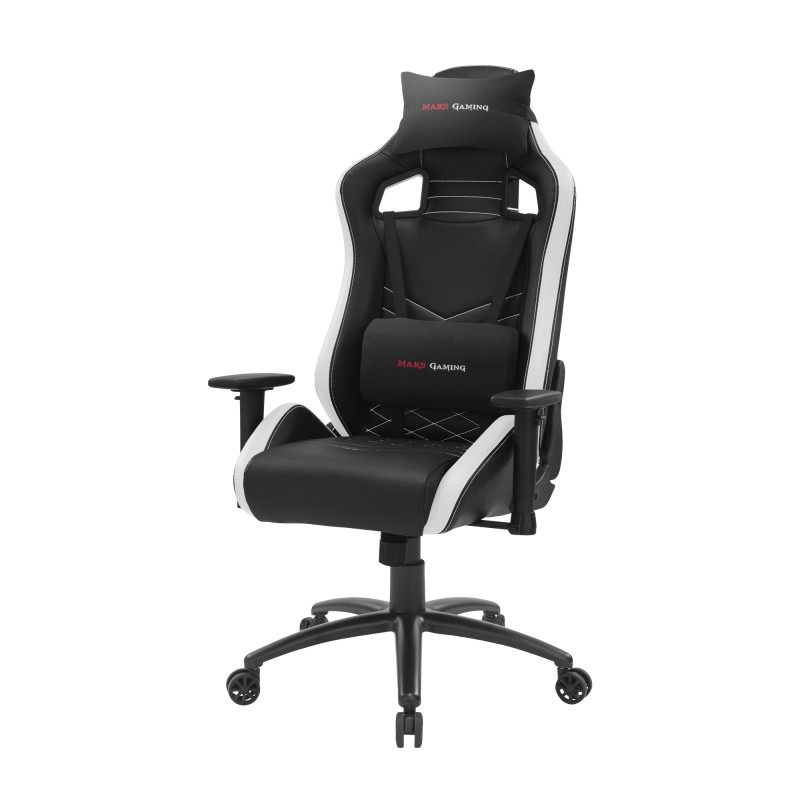 Mars Gaming MGCXNEO Silla para videojuegos universal Asiento acolchado Negro, Blanco