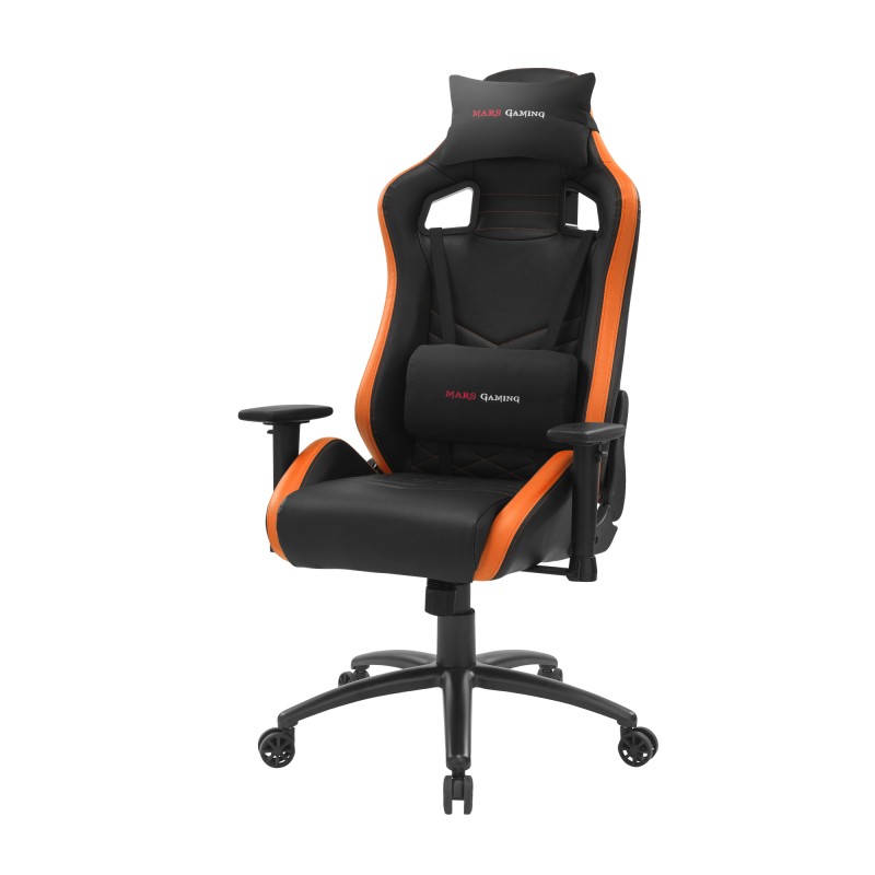 Mars Gaming MGCXNEO Silla para videojuegos universal Asiento acolchado Negro, Naranja