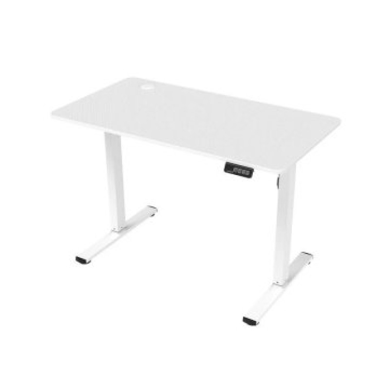 Mars Gaming MGD-ERGOPRO, Mesa Ajuste Altura Eléctrico 73-118cm, Superficie Ergonómica Fibra Carbono, Estructura Metálica, Soporte Auriculares y Ges