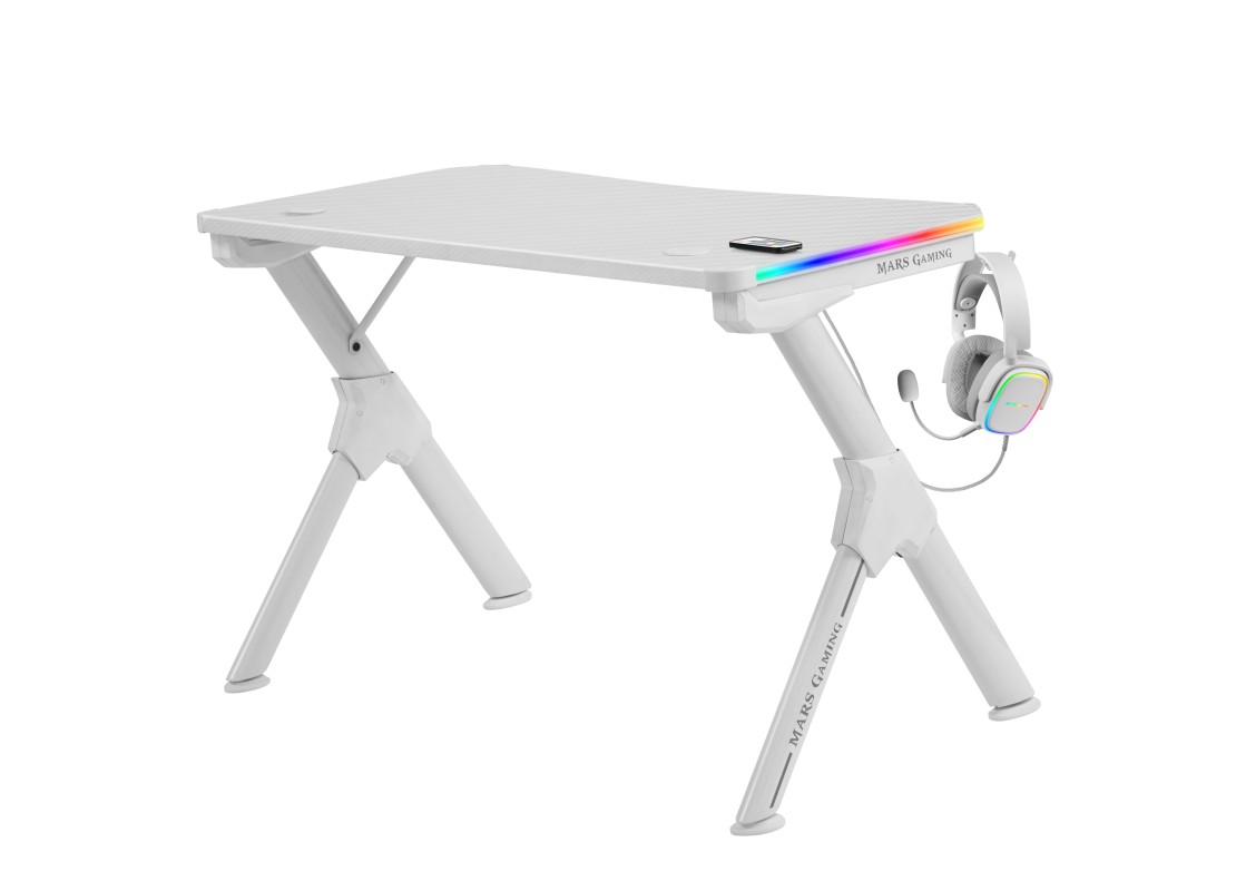 Mars Gaming MGDRGB Escritorio para Ordenador Blanco