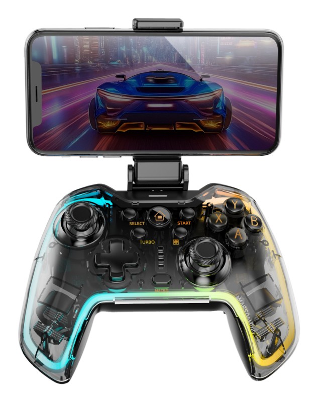 Mars Gaming MGP-BT2 Negro, Transparente Bluetooth/USB Gamepad Analógico/Digital Android, Nintendo Switch, Nintendo Switch 2, Nintendo Switch Lite, Ni