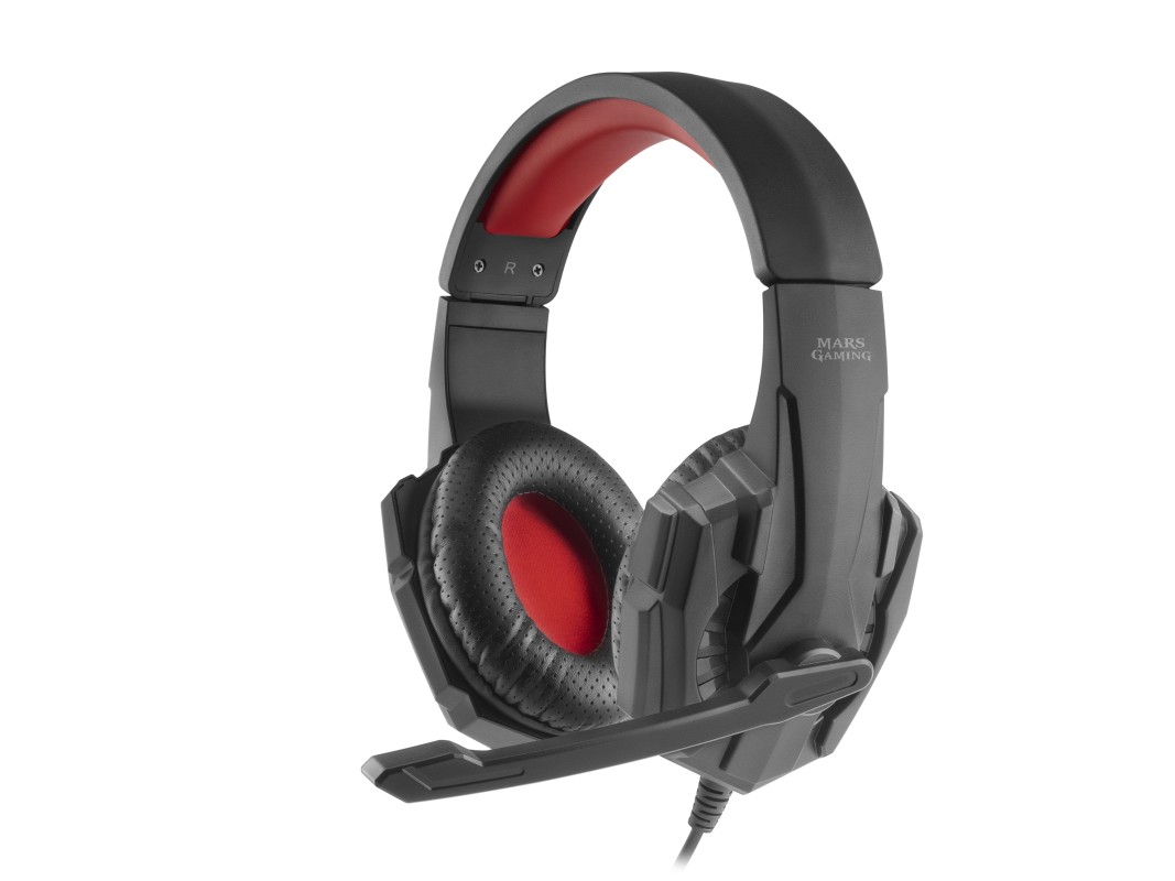 Mars Gaming MH020 auricular y casco Auriculares Alámbrico Diadema Juego Negro, Rojo