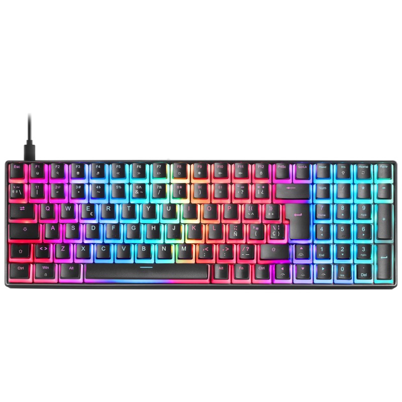 Mars Gaming MKULTRA Teclado Mecánico Negro RGB Compacto 96% Switch Outemu SQ Rojo Español