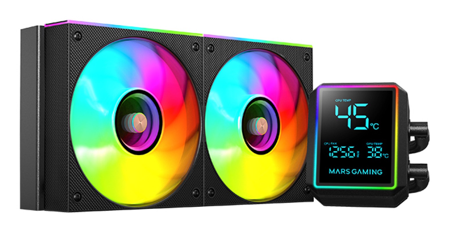 Mars Gaming ML-LCDPRO240 Procesador Kit de refrigeración líquida 12 cm Negro 1 pieza(s)
