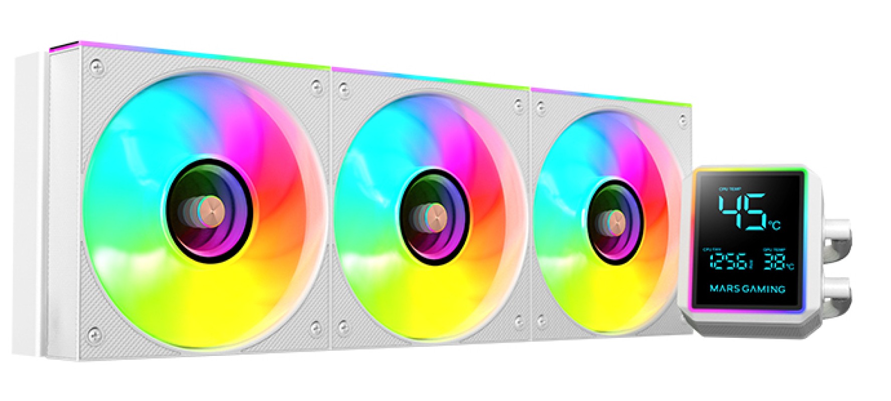 Mars Gaming ML-LCDPRO360W Procesador Kit de refrigeración líquida 12 cm Blanco 1 pieza(s)