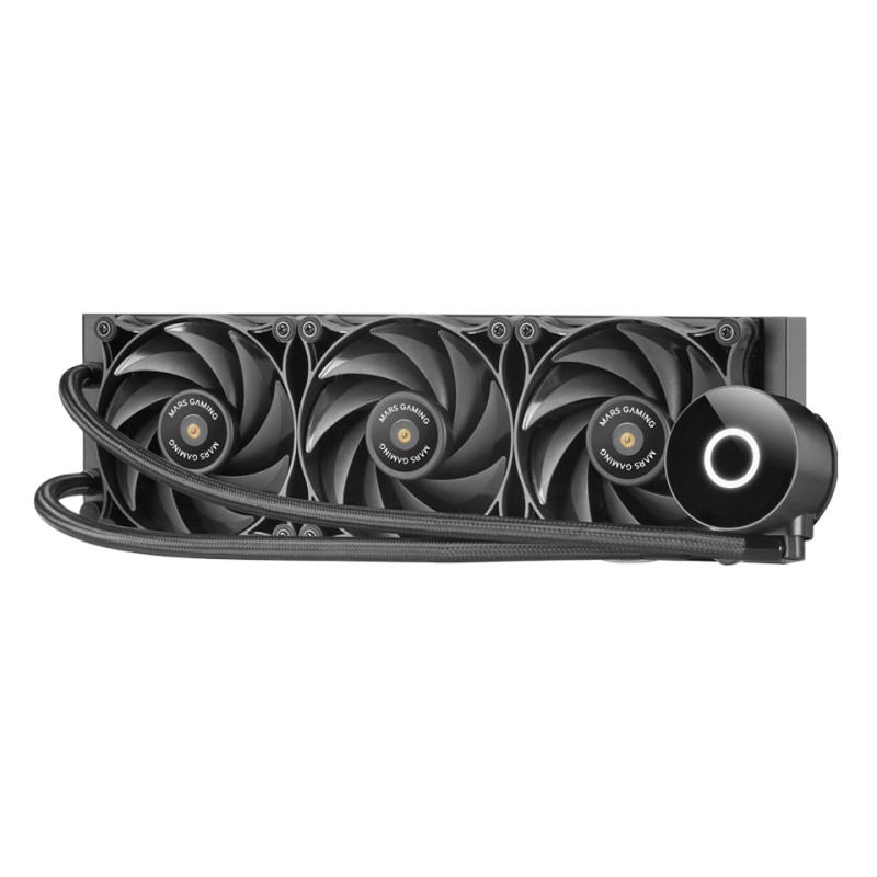 Mars Gaming ML-PRO360, Refrigeración Líquida CPU Profesional, TDP 600W, 3x Ventiladores FDB Ultra-silenciosos, Bomba Opti-Chamber con Anillo de Ilum