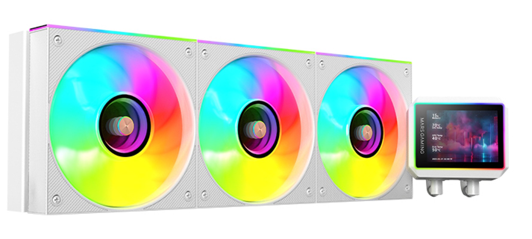 Mars Gaming ML-VISIONII360 Procesador Kit de refrigeración líquida 12 cm Blanco 1 pieza(s)