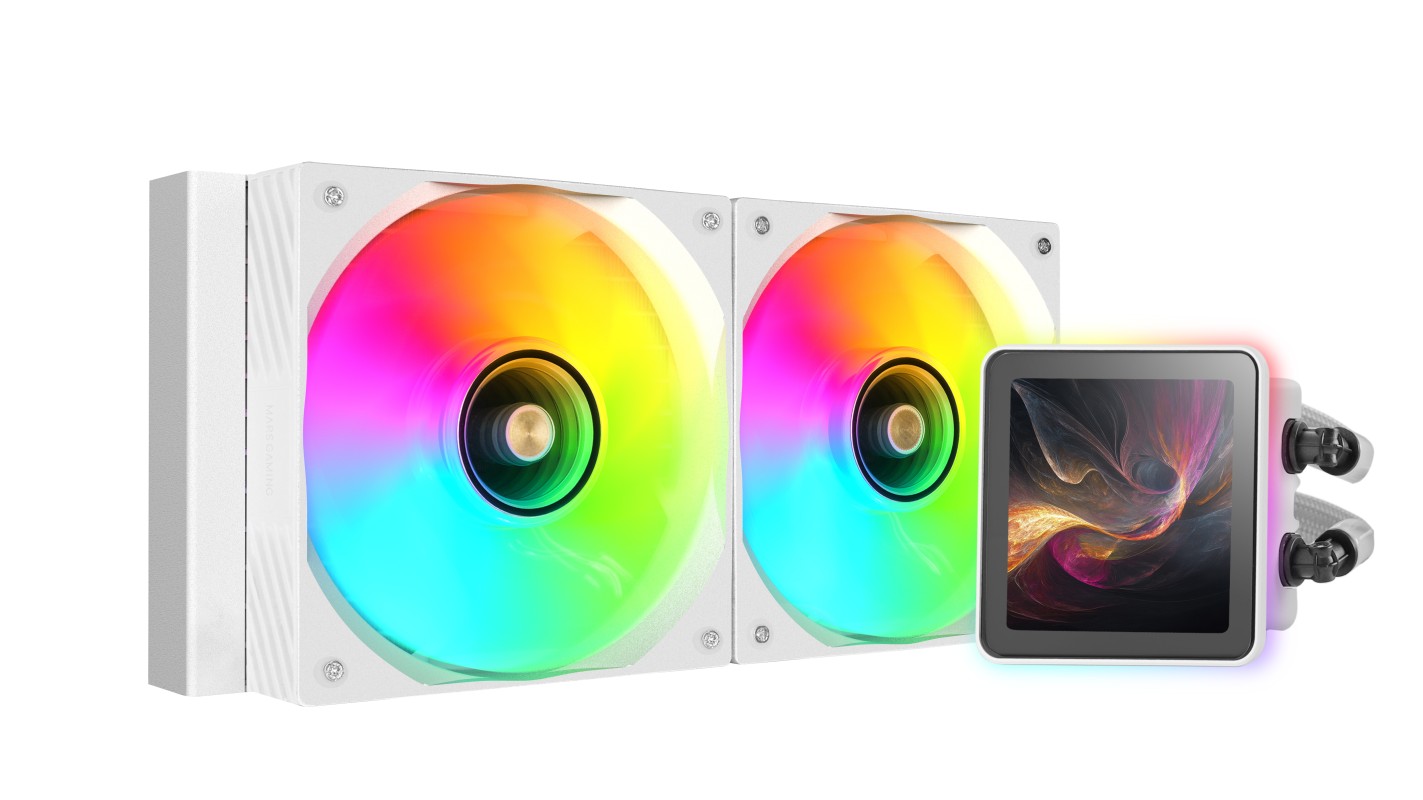 Mars Gaming ML-VISIONPRO240W Procesador Sistema de refrigeración líquida todo en uno 12 cm Blanco 1 pieza(s)