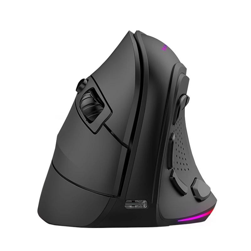 Mars Gaming MM-SK, Ratón Gaming Inalámbrico Vertical, Diseño Ergonómico, Iluminación RGB Chroma, Sensor Óptico Pixart 8400DPI, Switches Mecánic