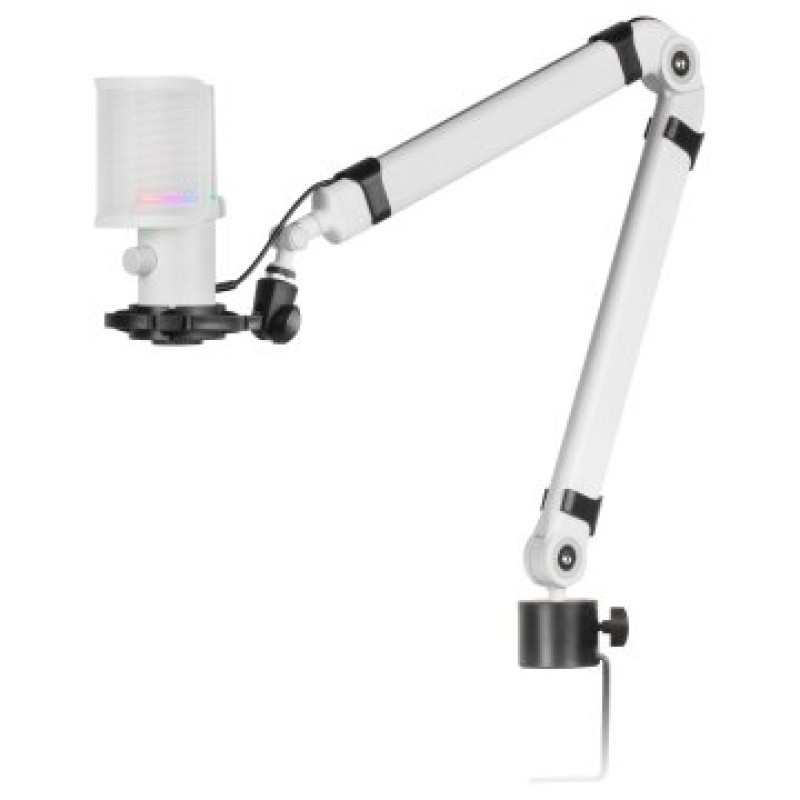 Mars Gaming MMIC-XT, Micrófono de Estudio Profesional Alta Definición 192Khz 24-bit, Brazo Omnidireccional, Soporte Antivibración, Filtro Pop Malla