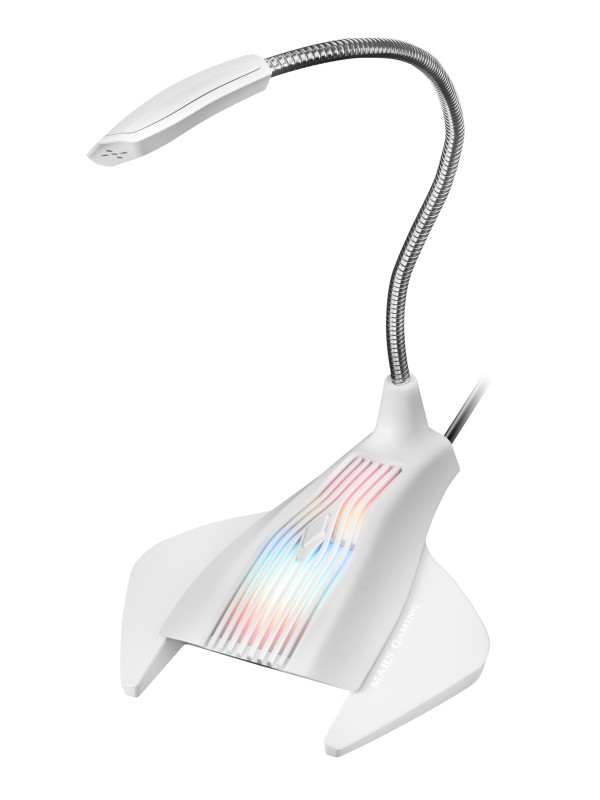 Mars Gaming MMICW micrófono Blanco Micrófono de superficie para mesa
