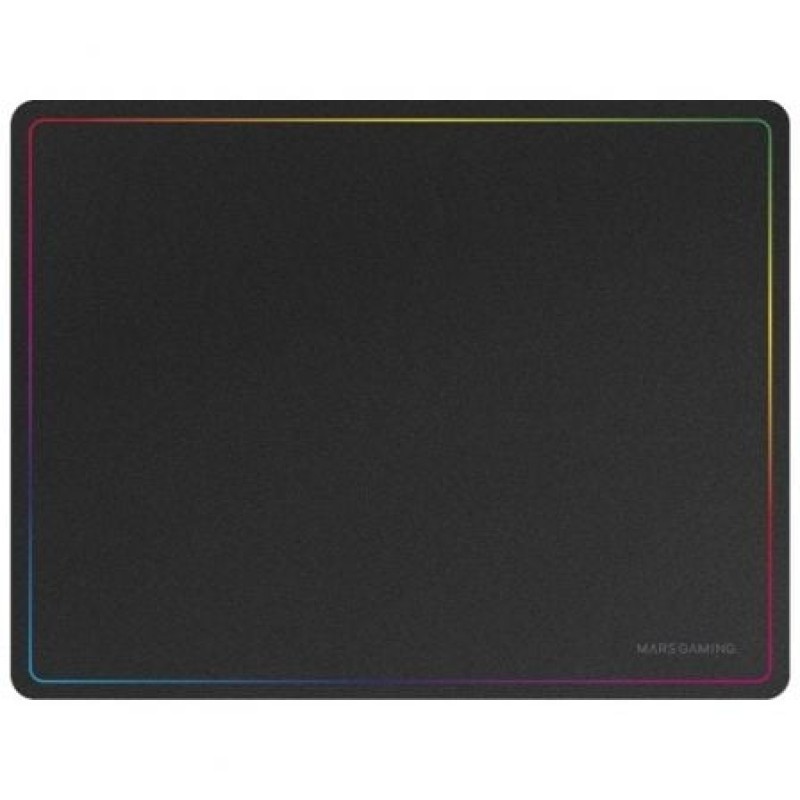 Mars Gaming MMP124, Alfombrilla Gaming 360x260mm, Diseño de Bordes Rainbow, Base Antideslizante de Caucho Natural, Superficie Nanotextil de Alta Prec