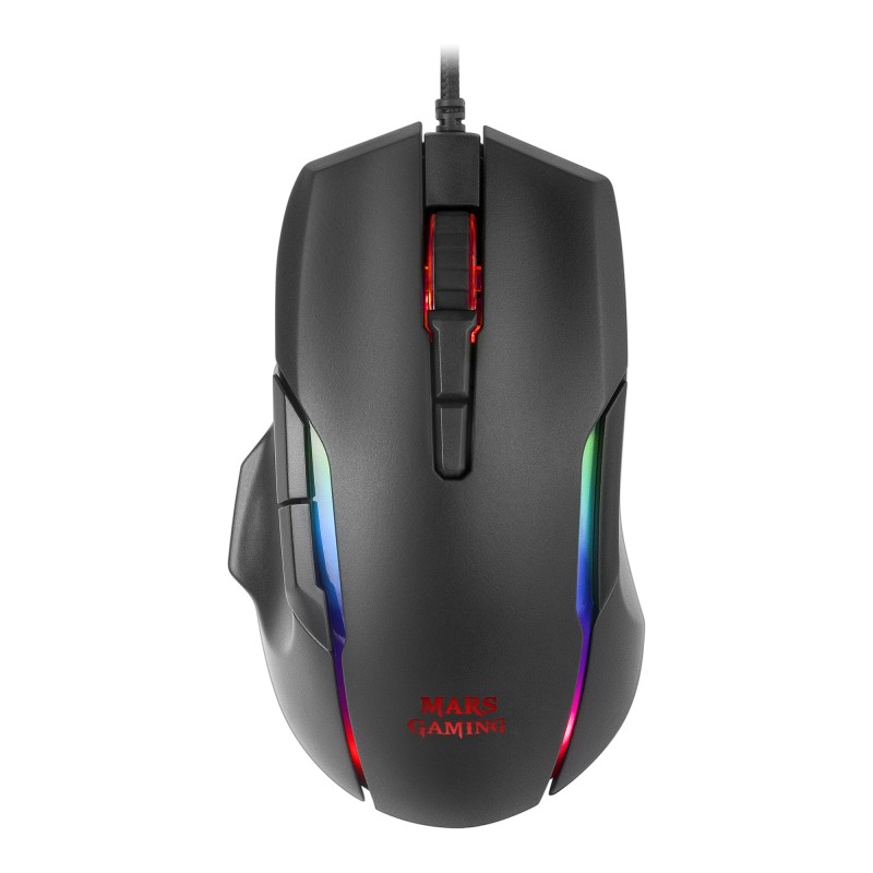 Mars Gaming MMX ratón mano derecha USB tipo A Óptico 12400 DPI