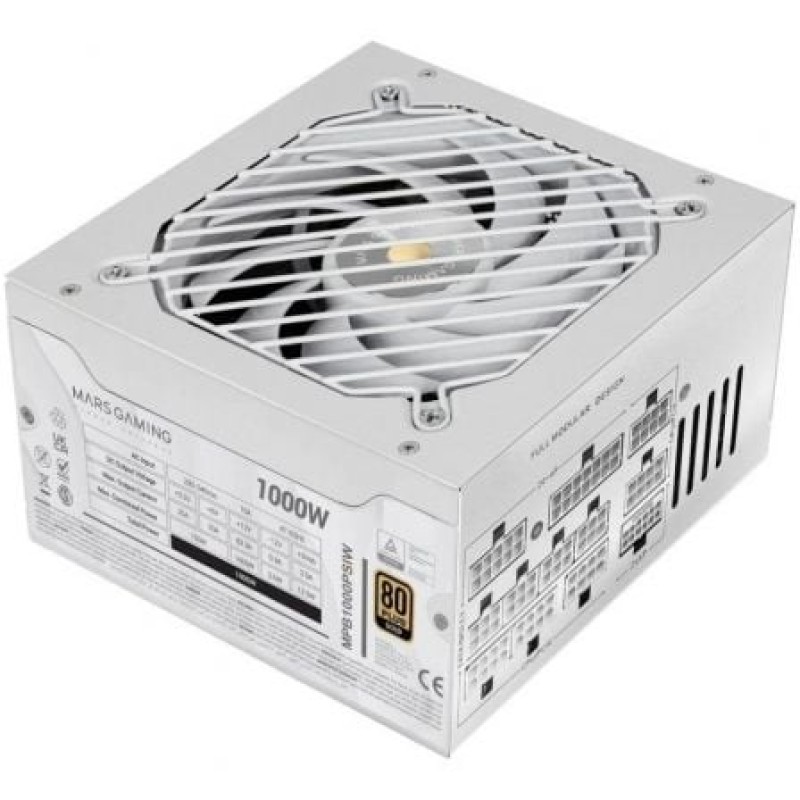 Mars Gaming MPB1000PSIW unidad de fuente de alimentación 1000 W 24-pin ATX ATX Blanco