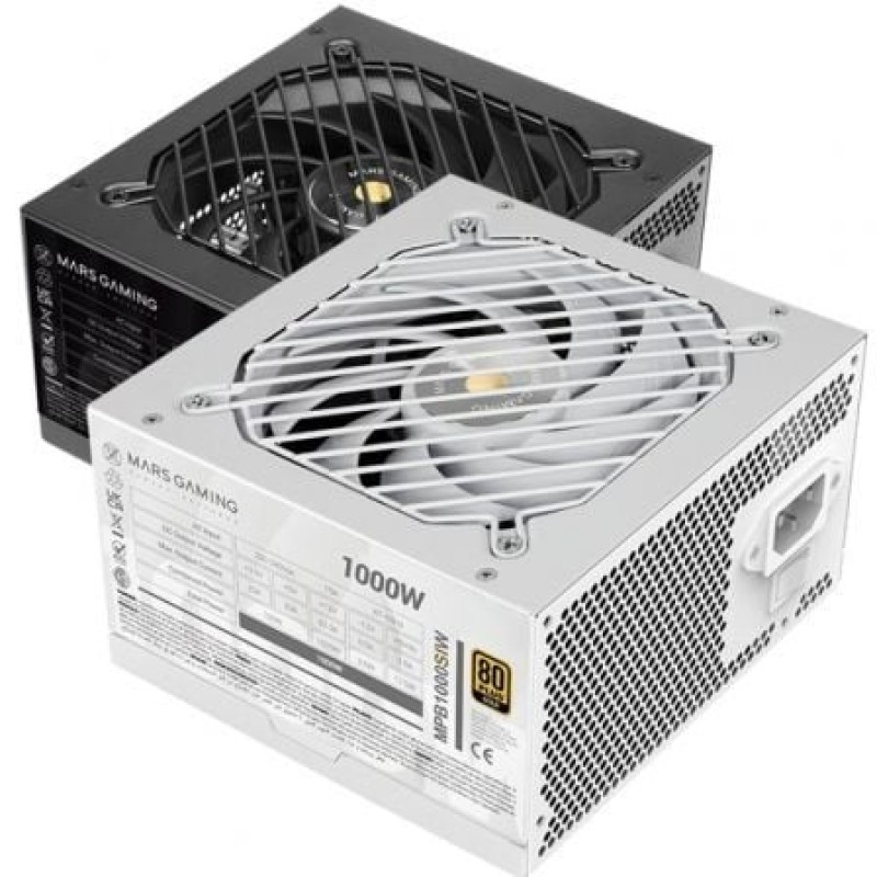 Mars Gaming MPB1000SIW unidad de fuente de alimentación 1000 W 24-pin ATX ATX Blanco