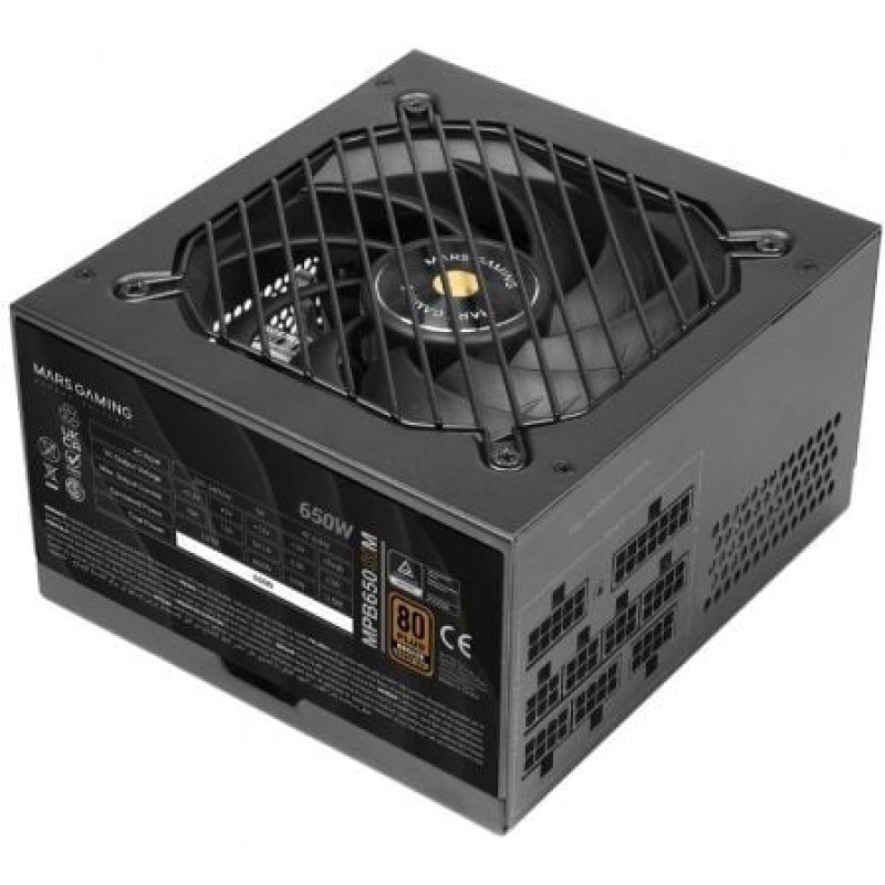 Mars Gaming MPB650SIM unidad de fuente de alimentación 650 W 24-pin ATX ATX Negro